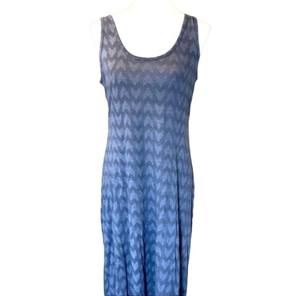 Threads 4 Thought Maxi Dress Sleeveless Gray Arrow Pattern Size Medium
